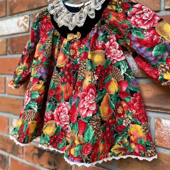 Vintage Other - VINTAGE Floral Fall Holiday Dress